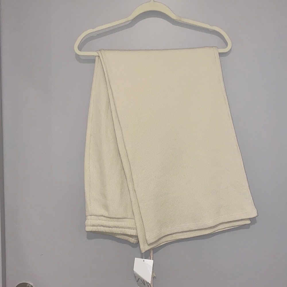Zara Cream Wide Leg Knit Pants